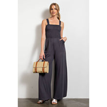 Load image into Gallery viewer, NEW! Butter Soft Smocking Jumpsuit - Black