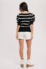 Load image into Gallery viewer, NEW! Sweater Puff Sleeve Top - Black