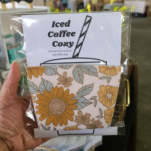 Iced Coffee Cozy - Fall Pretty Floral