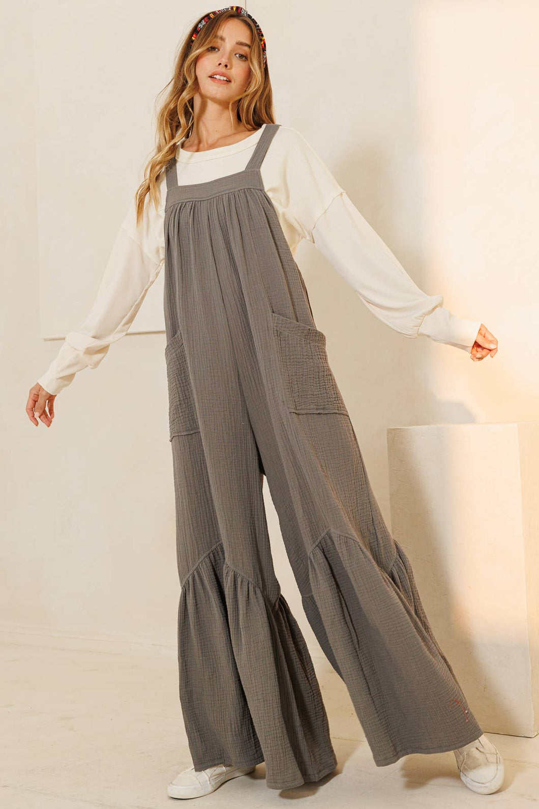 Carla Wide Leg Jumpsuit - Olive