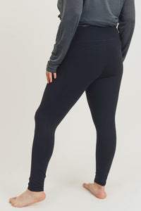 CURVY Essential Leggings w/ mesh pockets - Black