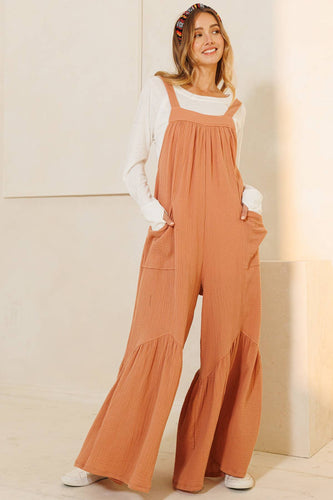 Carla Wide Leg Jumpsuit - Rust