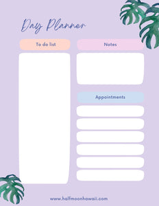 Purple Daily Planner- Free Printable