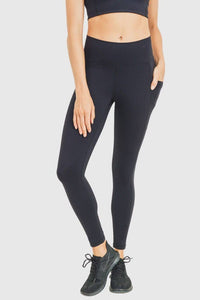 Carrie Essential Sweetheart Back Leggings - BLACK