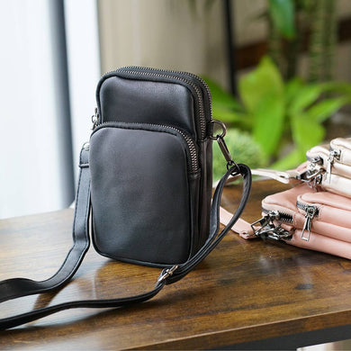 NEW! Ellie Multi Zipper Crossbody Bag - BLACK