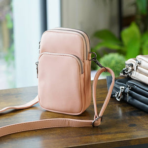 NEW! Ellie Multi Zipper Crossbody Bag - MAUVE