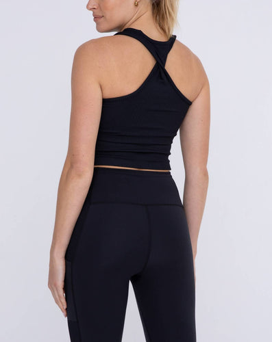 Chloe Racerback Active Top - Black