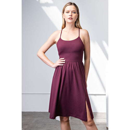 CURVY Kinsey Strap Dress- Maroon